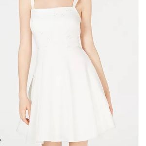 Trixxi Eyelet white cotton dress